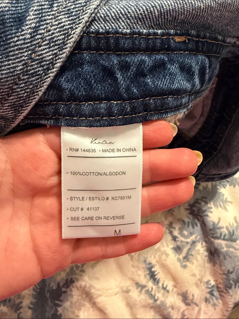 KanCan Distressed Denim Overall Shorts in Light Blue - Picture 2 of 3
